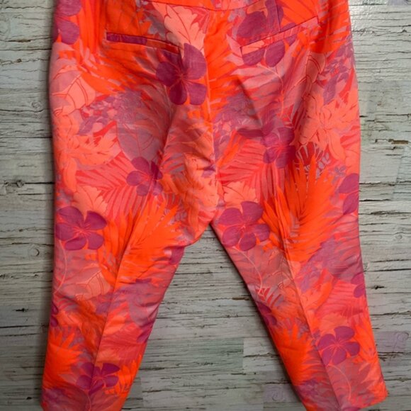 J. crew collection pink floral trousers dress pants size 8 - Picture 6 of 7